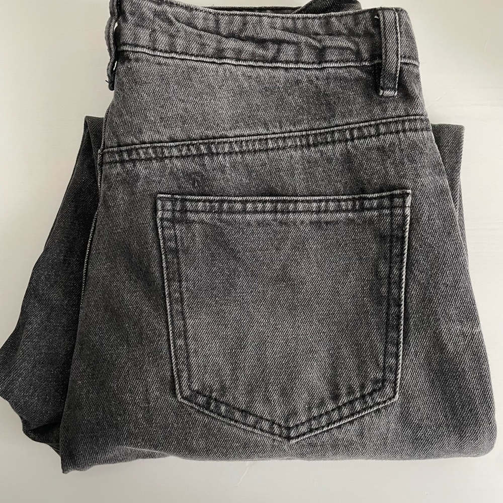 Missguided Gray Wide Leg Jeans